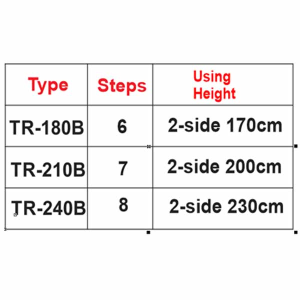 Aluminium double sided ladders